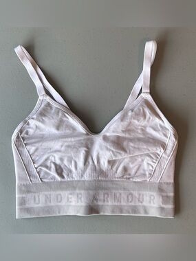 Under Armour Seamless Low Longline Sports Bra White Women’s Medium Yoga Gorpcore